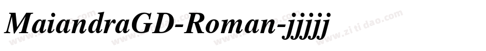 MaiandraGD-Roman字体转换