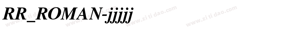 RR_ROMAN字体转换