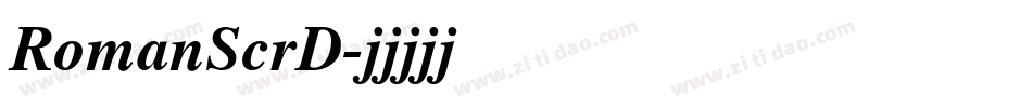 RomanScrD字体转换