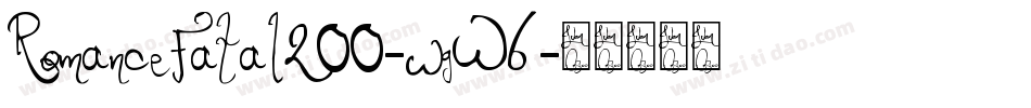 RomanceFatal200-wgW6字体转换