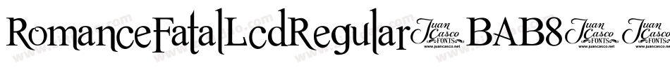 RomanceFatalLcdRegular-BAB8字体转换