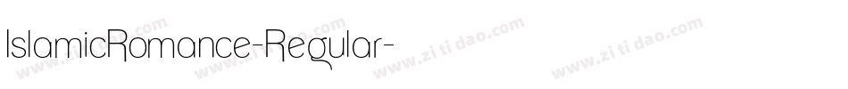 IslamicRomance-Regular字体转换