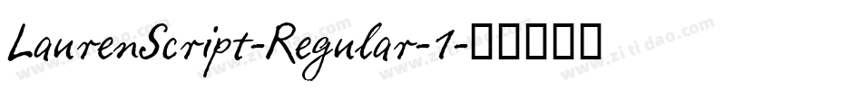 LaurenScript-Regular-1字体转换