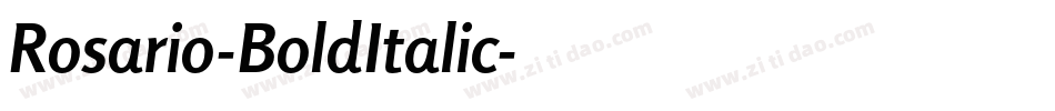 Rosario-BoldItalic字体转换