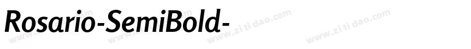 Rosario-SemiBold字体转换