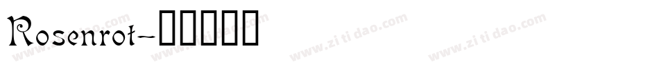 Rosenrot字体转换