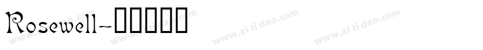 Rosewell字体转换