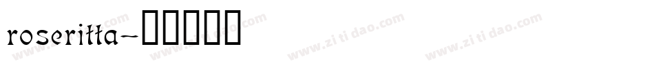 roseritta字体转换