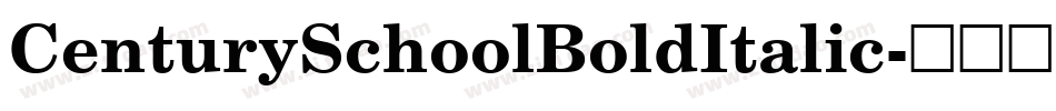 CenturySchoolBoldItalic字体转换