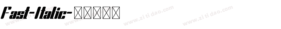 Fast-Italic字体转换