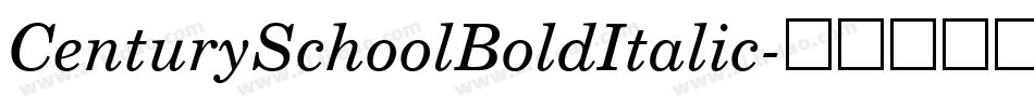 CenturySchoolBoldItalic字体转换