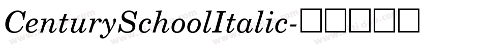 CenturySchoolItalic字体转换
