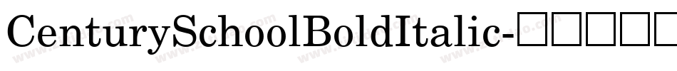 CenturySchoolBoldItalic字体转换