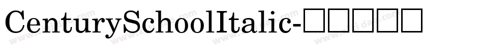 CenturySchoolItalic字体转换