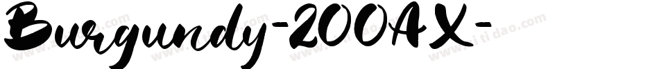 Burgundy-2OOAX字体转换