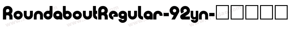 RoundaboutRegular-92yn字体转换