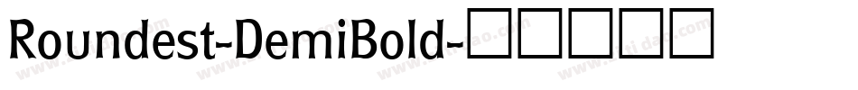 Roundest-DemiBold字体转换
