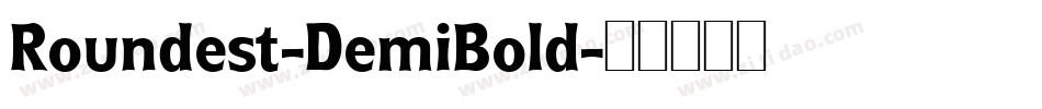 Roundest-DemiBold字体转换