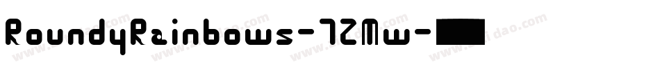 RoundyRainbows-7ZMw字体转换