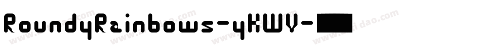RoundyRainbows-yKWV字体转换