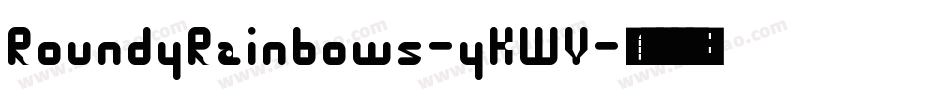 RoundyRainbows-yKWV字体转换