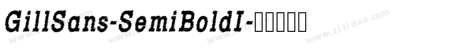 GillSans-SemiBoldI字体转换