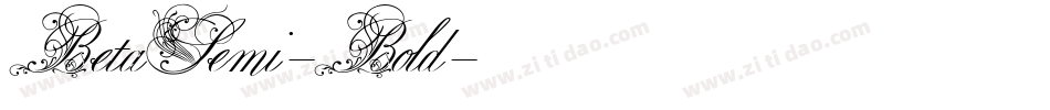 BetaSemi-Bold字体转换