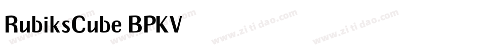 RubiksCube-BPKV字体转换