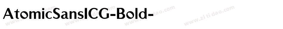 AtomicSansICG-Bold字体转换
