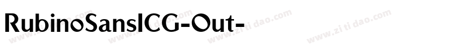 RubinoSansICG-Out字体转换