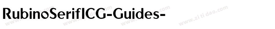 RubinoSerifICG-Guides字体转换