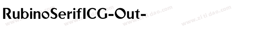 RubinoSerifICG-Out字体转换