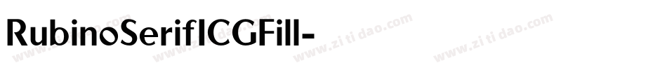 RubinoSerifICGFill字体转换
