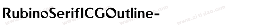 RubinoSerifICGOutline字体转换