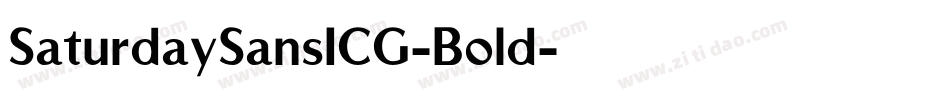 SaturdaySansICG-Bold字体转换