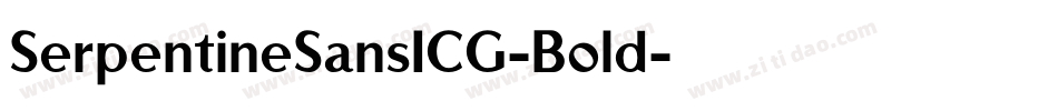 SerpentineSansICG-Bold字体转换