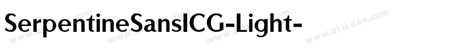 SerpentineSansICG-Light字体转换