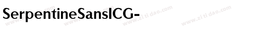 SerpentineSansICG字体转换