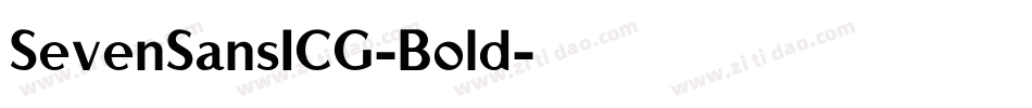SevenSansICG-Bold字体转换