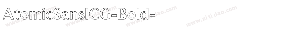 AtomicSansICG-Bold字体转换