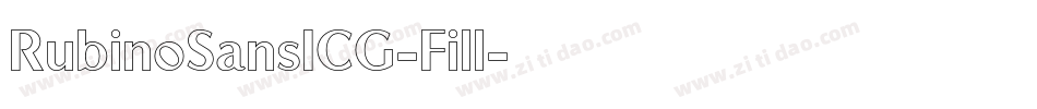 RubinoSansICG-Fill字体转换