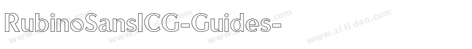 RubinoSansICG-Guides字体转换