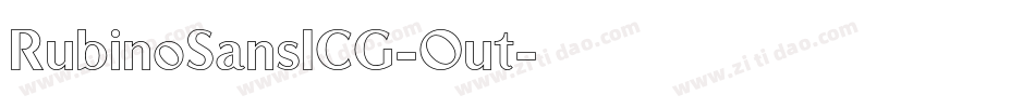 RubinoSansICG-Out字体转换