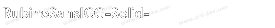 RubinoSansICG-Solid字体转换
