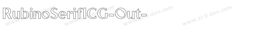 RubinoSerifICG-Out字体转换