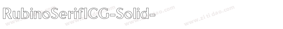 RubinoSerifICG-Solid字体转换