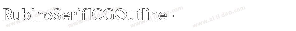 RubinoSerifICGOutline字体转换