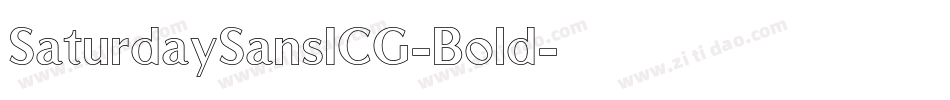 SaturdaySansICG-Bold字体转换