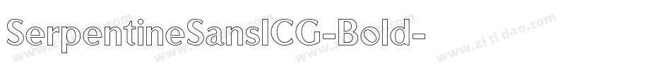SerpentineSansICG-Bold字体转换