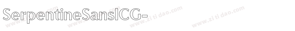 SerpentineSansICG字体转换
